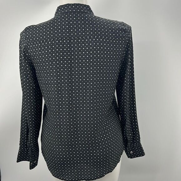UNTUCKit Lola silk black long sleeve blouse size 14 - Picture 3 of 4